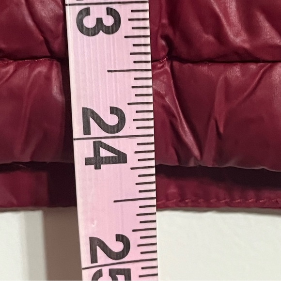Calvin Klein Puffer Jacket Women's Sm Premium Down Packable Quilted Red Full Zip - Picture 12 of 14